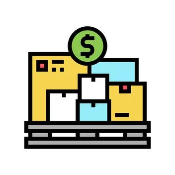 Procurement service color icon vector illustration 库存插图