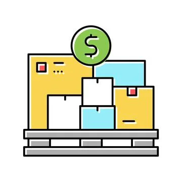 Procurement service color icon vector illustration Stock Illustration