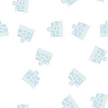 Procurement service glyph seamless pattern 库存插图