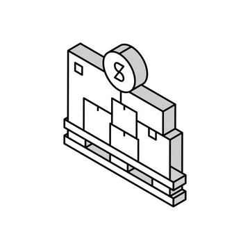 Procurement service isometric icon vector illustration Stock Illustration