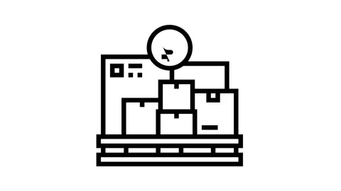 Procurement service line icon animation Stock Footage 164211359