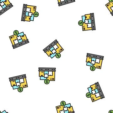 Procurement service vector seamless pattern 库存插图