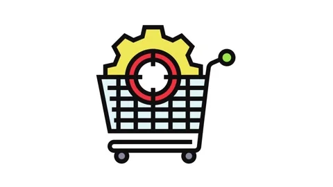 Procurement strategy logistic manager color icon animation Stock Footage 326105578