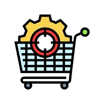 Procurement strategy logistic manager color icon vector illustration Illustrazione stock