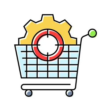 Procurement strategy logistic manager color icon vector illustration Illustrazione stock