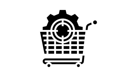 Procurement strategy logistic manager glyph icon animation Stock-Footage 326152329