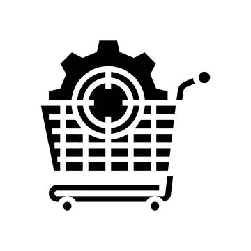 Procurement strategy logistic manager glyph icon vector illustration Illustrazione stock