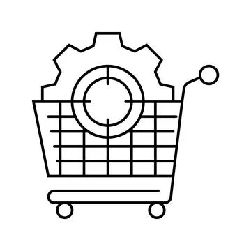 Procurement strategy logistic manager line icon vector illustration Illustrazione stock