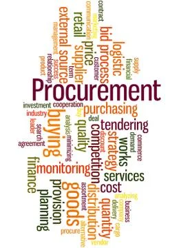 Procurement, word cloud concept Stock Illustration
