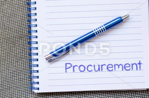 Procurement write on notebook 写真素材