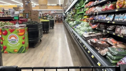 Produce Aisle View Stock Footage 251553064