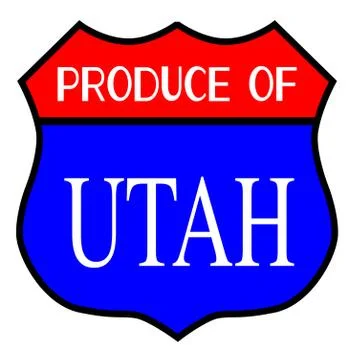 Produce Of Utah State Stock Illustration