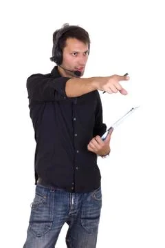 Producer pointing Stock Photos