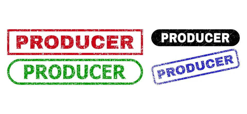 PRODUCER Rectangle Stamp Seals Using Corroded Surface Stockillustratie