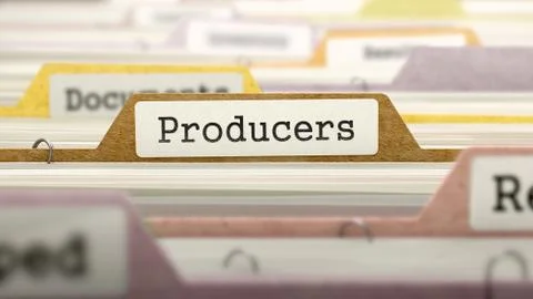 Producers on Business Folder in Catalog Stock Illustration