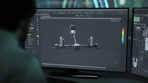Producing the car detail prototype using the modern engineering software Stock Footage 248538535