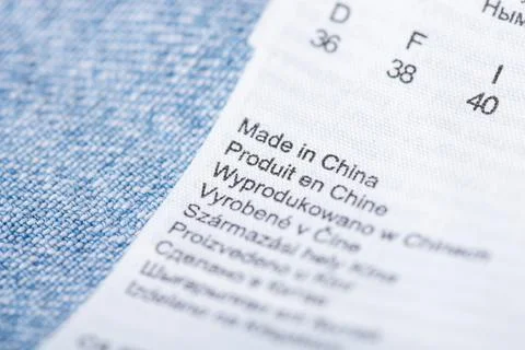 Producing clothes in China and exporting them to different countries Stock Photos