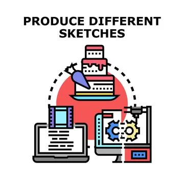 Producing diverse ideas engineering design and digital content イラスト素材