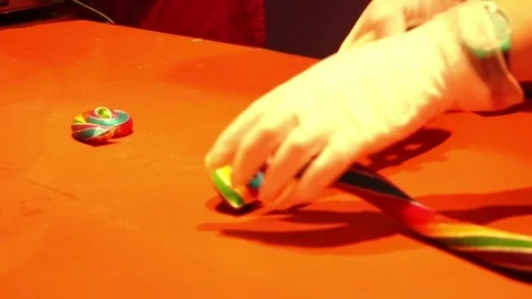 Producing handmade candy Video stock 71832032