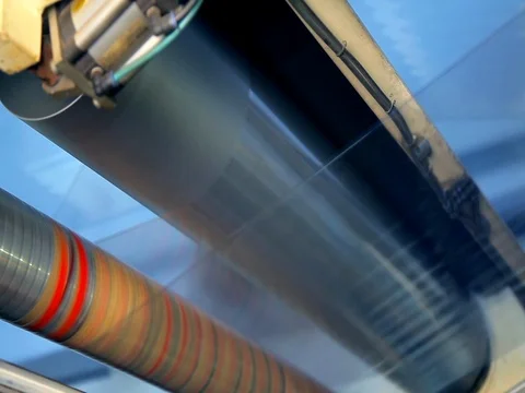 Producing plastic bags Stock Footage 85278204