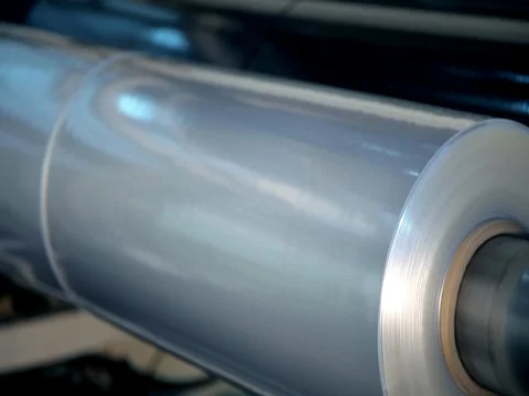 Producing plastic bags Stock Footage 85278880