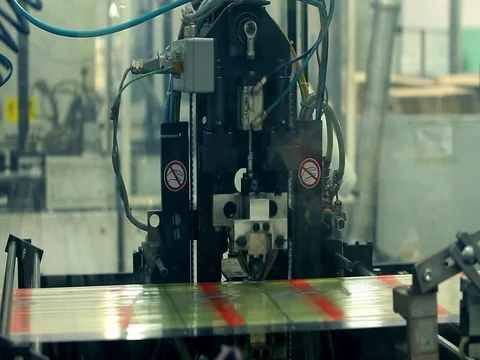 Producing plastic bags Stock Footage 85279329