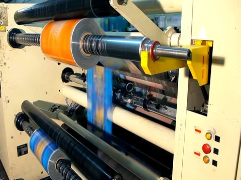 Producing plastic bags Stock Footage 85279464