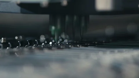 Producing Printed Circut Board. Advanced Robotic Arm Technology Producing Pcbs Video stock 105376992