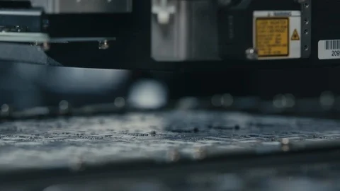 Producing Printed Circut Board. Advanced Robotic Arm Technology Producing Pcbs Video stock 105377117