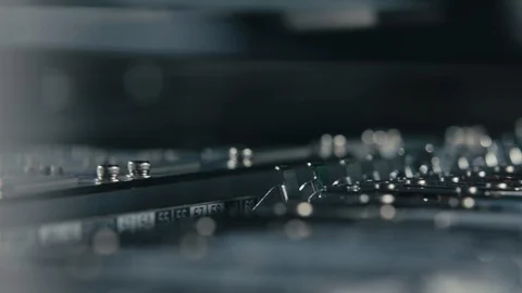 Producing Printed Circut Board. Advanced Robotic Arm Technology Producing Pcbs Video stock 105377278