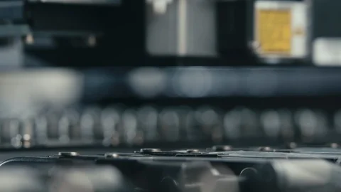 Producing Printed Circut Board. Advanced Robotic Arm Technology Producing Pcbs Video stock 105377762