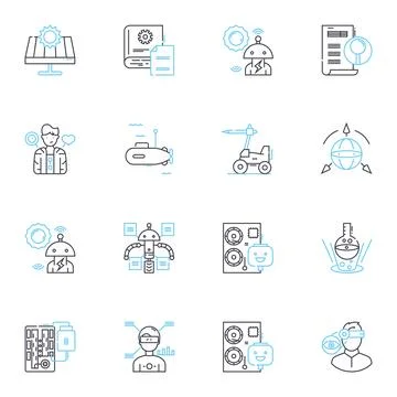 Product analytics linear icons set. Insights, Metrics, Data, Performance 스톡 일러스트