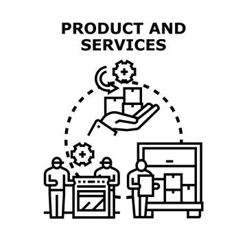 Product and services value chain lifecycle development Stock-Illustration