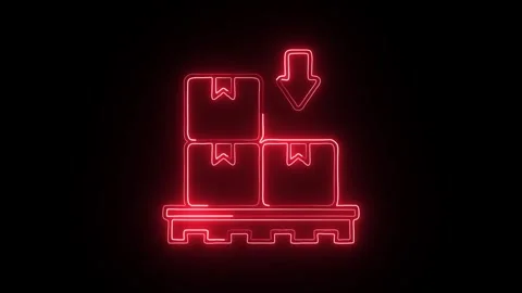 Product Approval Isolated on Black Background Neon Check Mark Animation Видео 330855244