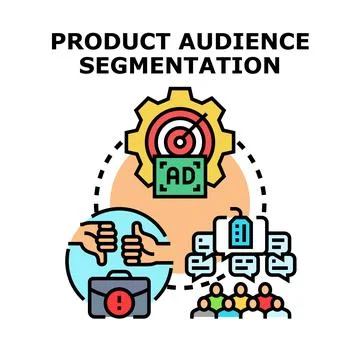 Product audience segmentation concept for effective marketing Stock Illustration