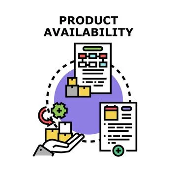 Product availability planning and inventory management concept Stock Illustration