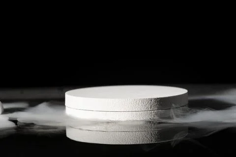Product backdrop, cinematic smoke realistic design Stock Photos