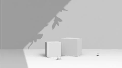 Product background using 3D rendering and geometry. background for products mock Stock Illustration