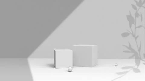 Product background using 3D rendering and geometry. background for products mock Stock Illustration