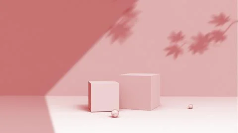 Product background using 3D rendering and geometry. background for products mock Illustrazione stock