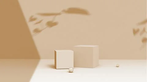 Product background using 3D rendering and geometry. background for products mock Illustrazione stock