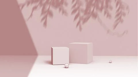 Product background using 3D rendering and geometry. background for products mock Stock Illustration