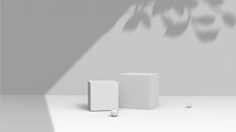 Product background using 3D rendering and geometry. background for products mock Stock Illustration