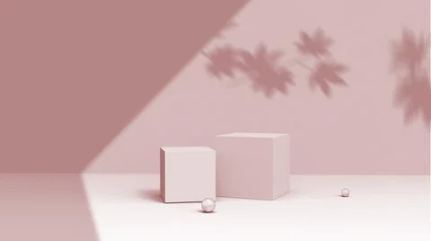 Product background using 3D rendering and geometry. background for products mock Stock Illustration