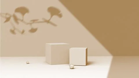 Product background using 3D rendering and geometry. background for products mock Stock Illustration