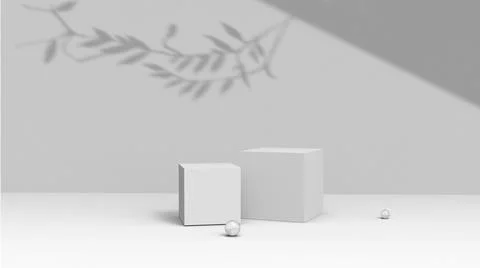 Product background using 3D rendering and geometry. background for products mock Stock Illustration