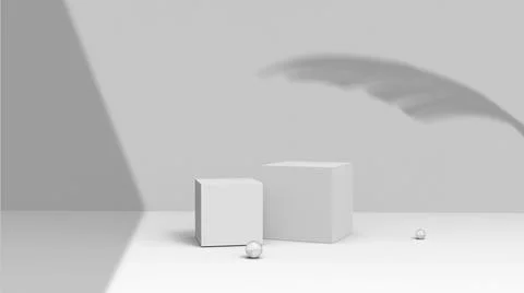 Product background using 3D rendering and geometry. background for products mock Stock Illustration