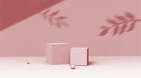 Product background using 3D rendering and geometry. background for products mock Illustrazione stock