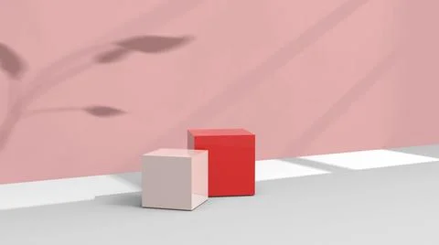 Product background using 3D rendering and geometry. background for products mock Stock Illustration