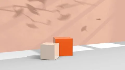 Product background using 3D rendering and geometry. background for products mock Stock Illustration